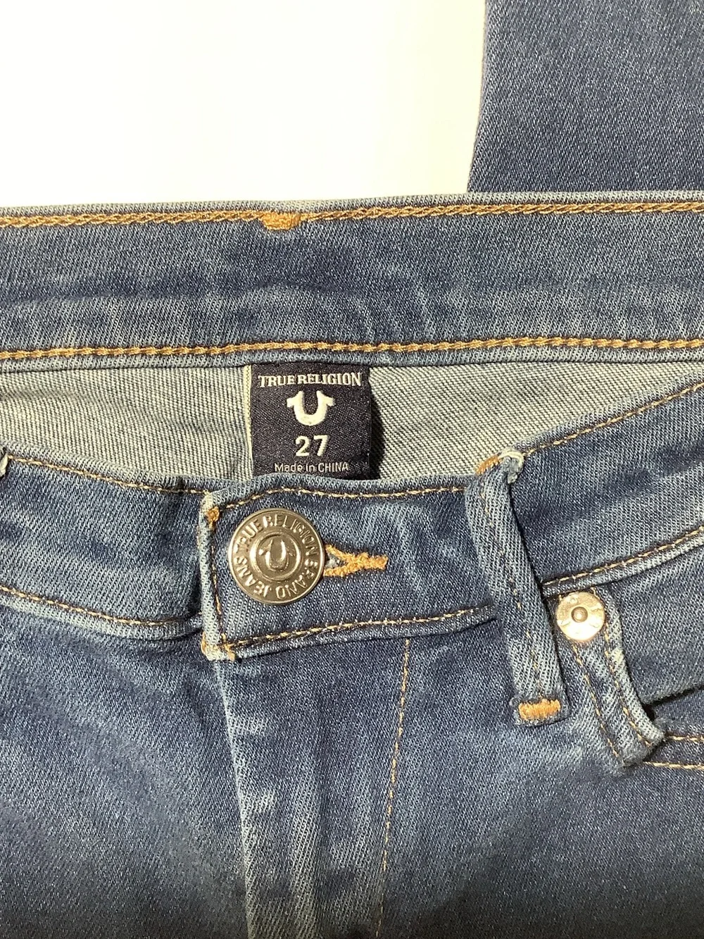 True Religion Casey Dark Blue Low Rise Super Skinny Jeans
